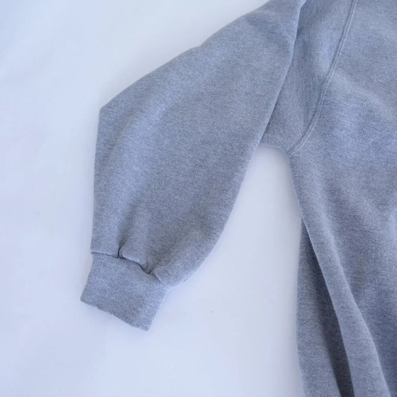 VTG Russell Athletic York Football 1001 Embroidered Gray Crew Neck Sweater XXL - Picture 8 of 9